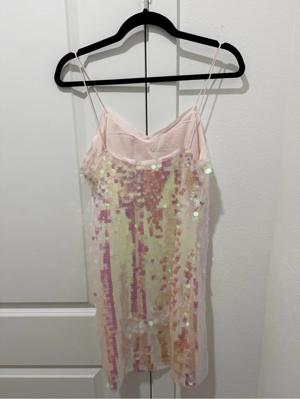 LoveShackFancy Kumi Sequin Statement Dress in Iridescent Pink - Picture 3 of 6